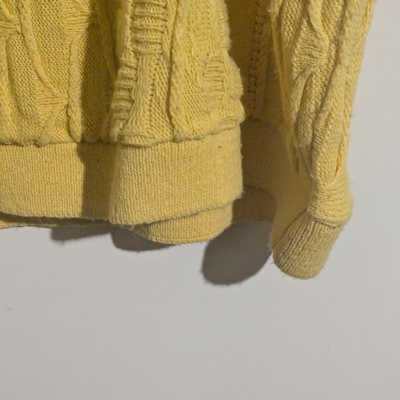 Yellow Cable Knit Sweater - Picture 10 of 12